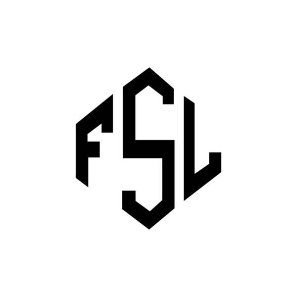 Fsl Lettre Logo Design Avec Forme Polygone Polygone Fsl Logo — Image vectorielle