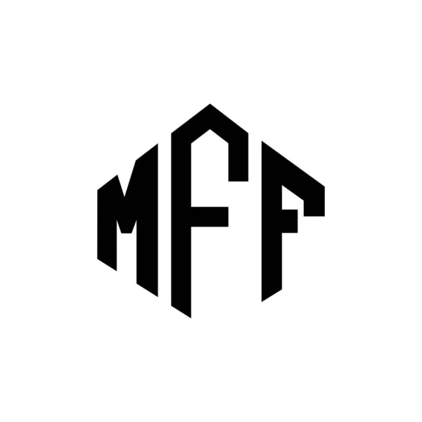 Mff Bokstäver Logotyp Design Med Polygon Form Mff Polygon Och — Stock vektor