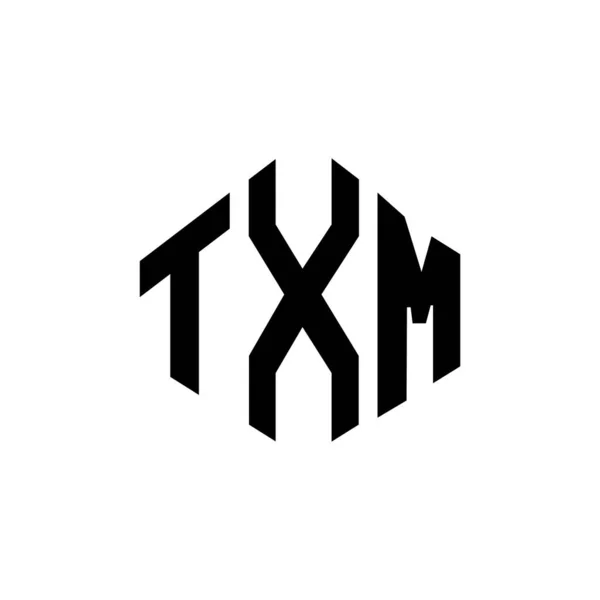 Txm Buchstabe Logo Design Mit Polygonform Logo Design Aus Txm — Stockvektor