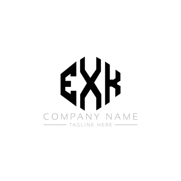 Exk Letter Logo Design Polygon Shape Exk Polygon Cube Shape — Vettoriale Stock