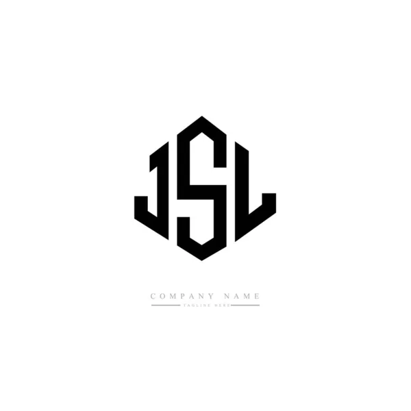 Jsl Letter Logo Design Polygon Shape Jsl Polygon Cube Shape — Stockový vektor