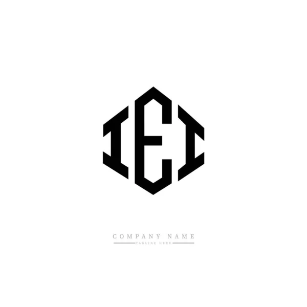 Iei Letter Logo Design Mit Polygonform Würfelförmiges Logo Design Sechseck — Stockvektor