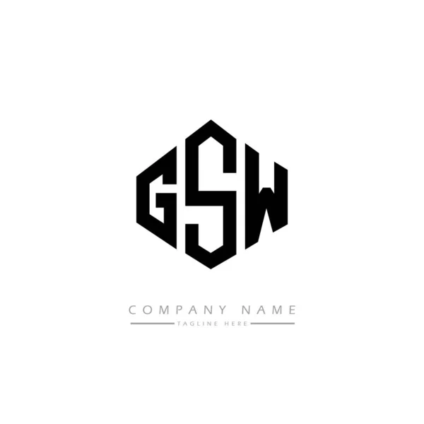 Gsw字母初始标识模板设计向量 — 图库矢量图片