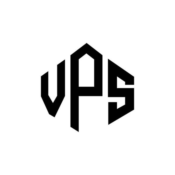 Vps Letter Logo Design Polygon Shape Vps Polygon Cube Shape — Vector de stock