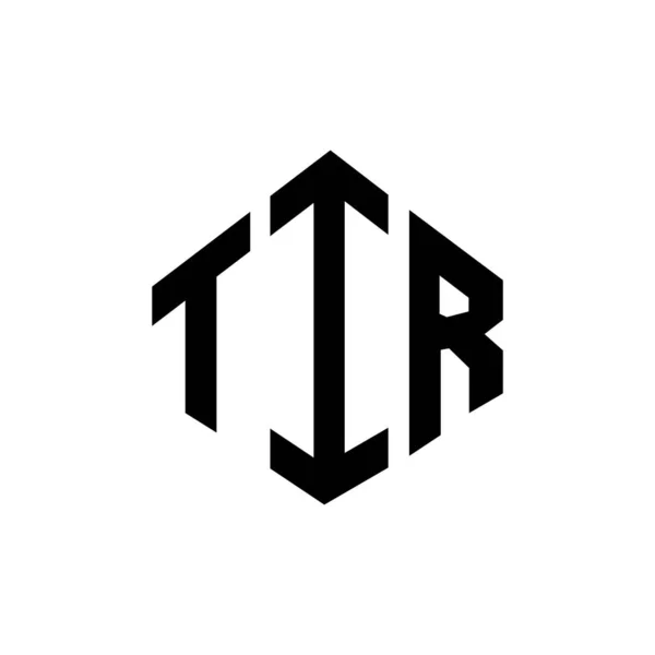 Logo Lettera Tir Design Con Forma Poligonale Design Del Logo — Vettoriale Stock