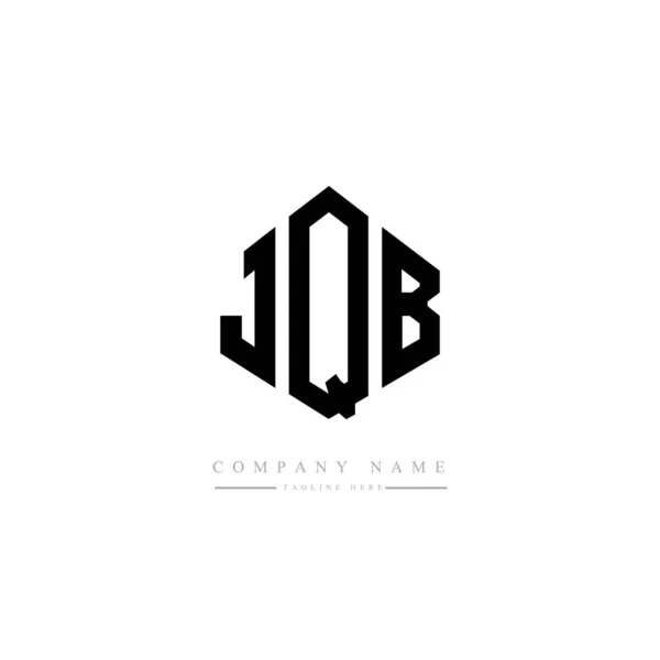 Jqb Letter Logo Design Polygon Shape Jqb Polygon Cube Shape — Stockový vektor