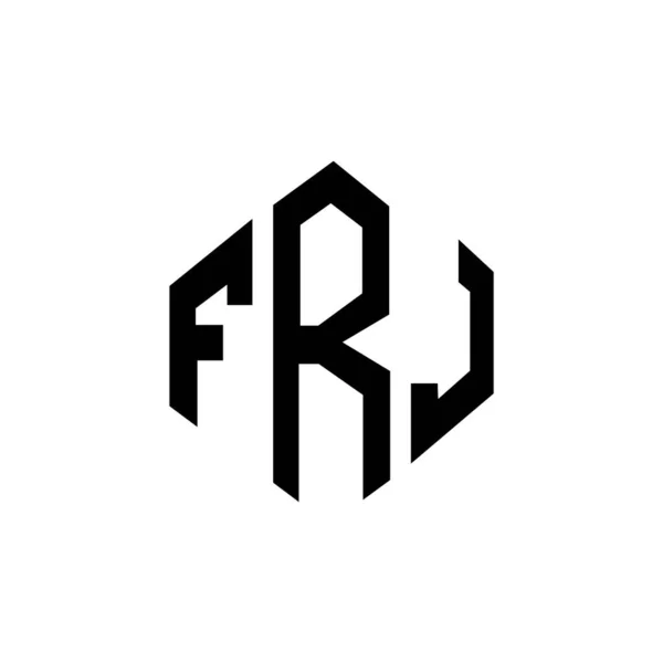 Frj Letter Logo Design Polygon Shape Frj Polygon Cube Shape — Stock Vector