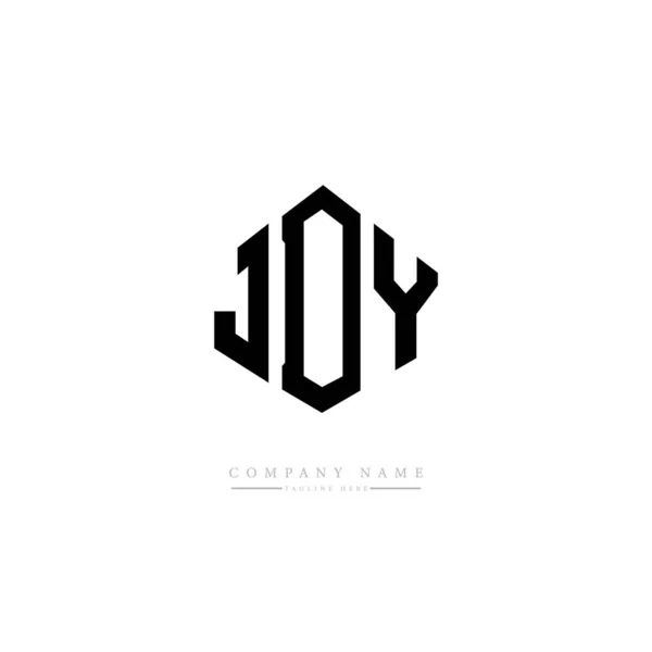 Jdy Letter Logo Design Polygon Shape Jdy Polygon Cube Shape — Stockový vektor