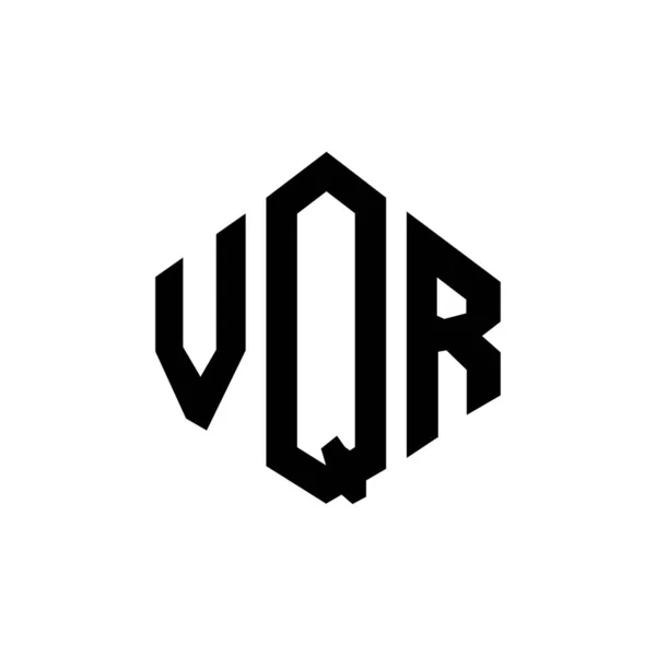 Vqr Letter Logo Design Polygon Shape Vqr Polygon Cube Shape — Vettoriale Stock