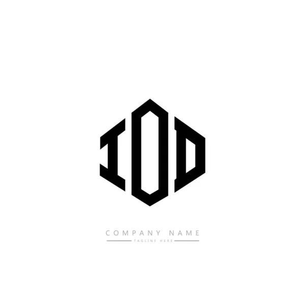 Iod Harfleri Ilk Logo Şablon Tasarım Vektörü — Stok Vektör