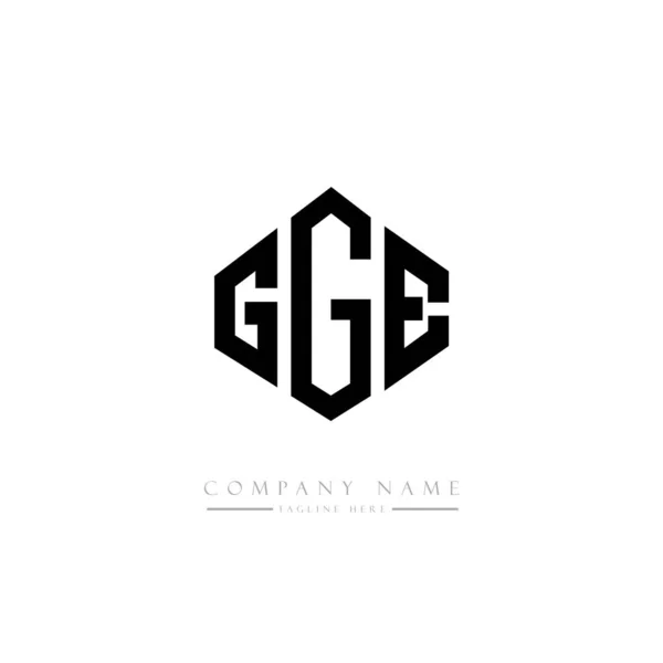 Litery Gge Początkowy Wzór Logo Wektor Projektu — Wektor stockowy