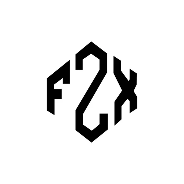 Fzy Fzy Logo Fzy Letter Fzy Polygon Fzy Hexagon Fzy — Wektor stockowy