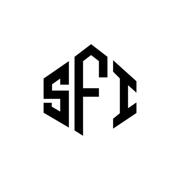Sfi Letter Logo Design Polygon Shape Sfi Polygon Cube Shape — Stock Vector