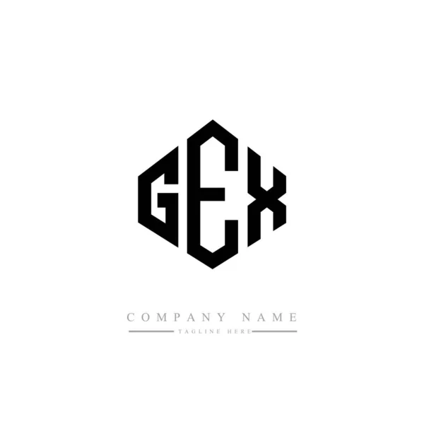 Gex Carta Inicial Logotipo Plantilla Vector — Archivo Imágenes Vectoriales