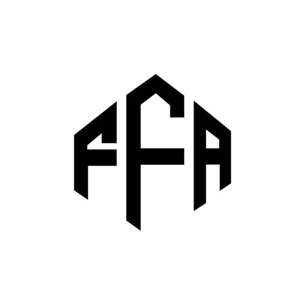 Ffa Lettre Logo Design Avec Forme Polygone Logo Forme Cube — Image vectorielle