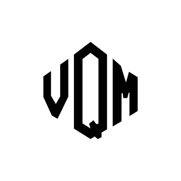 Diseño Del Logotipo Letra Vqm Con Forma Polígono Diseño Logotipo — Vector de stock