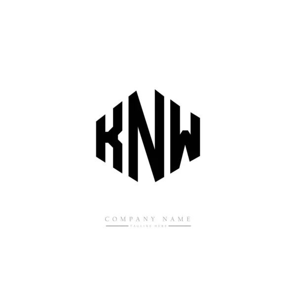 Modelo Vetor Inicial Logotipo Letra Knw — Vetor de Stock