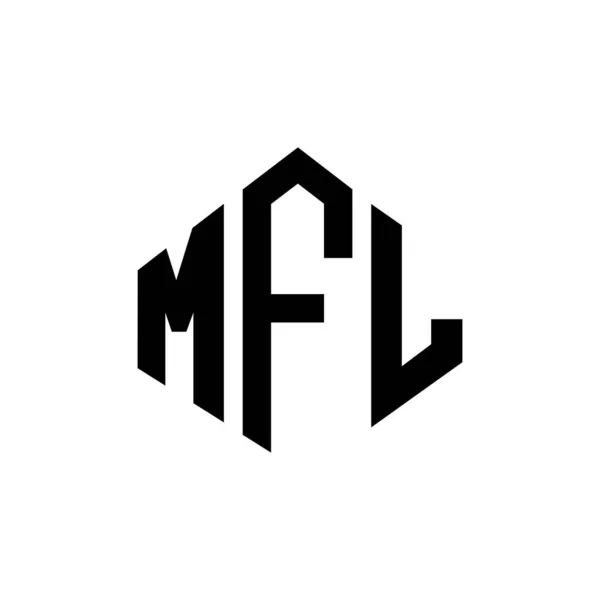 Mfl Bokstav Logotyp Design Med Polygon Form Mfl Polygon Och — Stock vektor