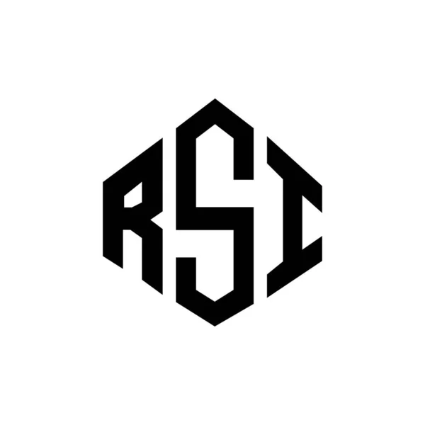 Rsi Letter Logo Design Polygon Shape Rsi Polygon Cube Shape — 스톡 벡터