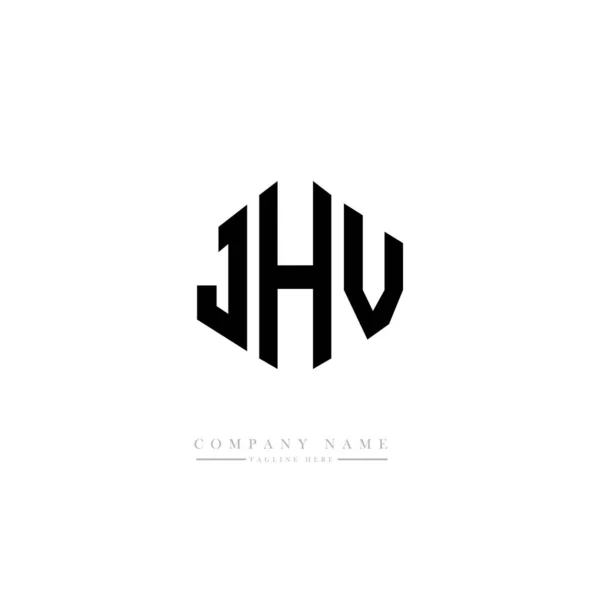 stock vector JHV letter logo design with polygon shape. JHV polygon and cube shape logo design. JHV hexagon vector logo template white and black colors. JHV monogram, business and real estate logo.