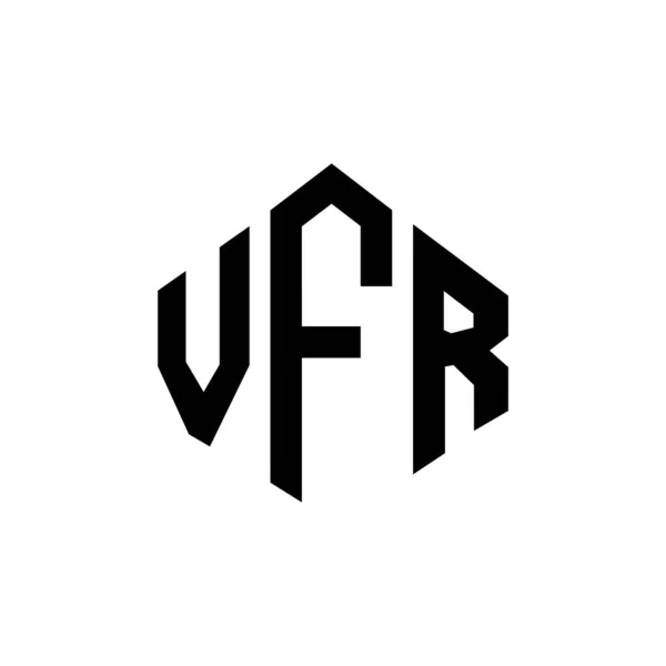 Vfr Letter Logo Design Polygon Shape Vfr Polygon Cube Shape — Vector de stock