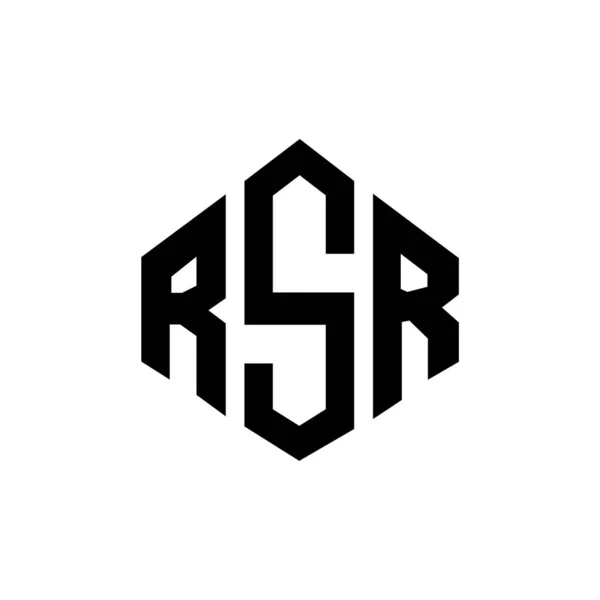 Rsr Letter Logo Design Polygon Shape Rsr Polygon Cube Shape — Wektor stockowy