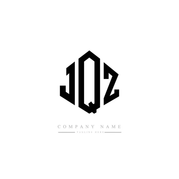 Jqz Letter Logo Design Polygon Shape Jqz Polygon Cube Shape — Stockový vektor