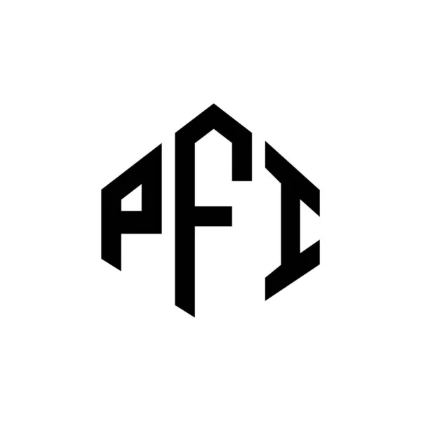 Pfi Lettre Logo Design Avec Forme Polygone Pfi Polygone Forme — Image vectorielle