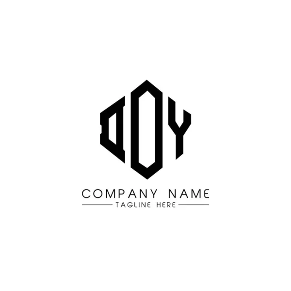 Doy Letter Logo Design Polygon Shape Doy Polygon Cube Shape — Stockový vektor