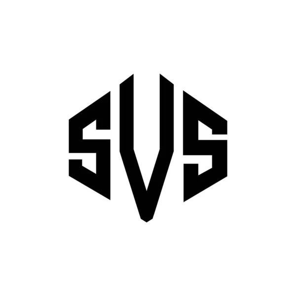 Svs Letter Logo Design Polygon Shape Svs Polygon Cube Shape — Vetor de Stock