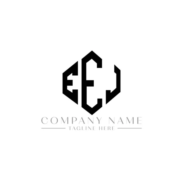 Eej Letter Logo Design Polygon Shape Eej Polygon Cube Shape — Stockvector