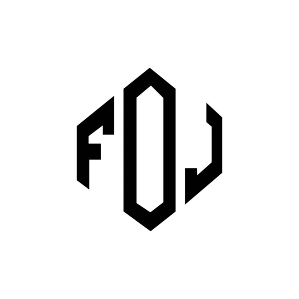 Foj Lettre Logo Design Avec Forme Polygone Foj Polygone Conception — Image vectorielle