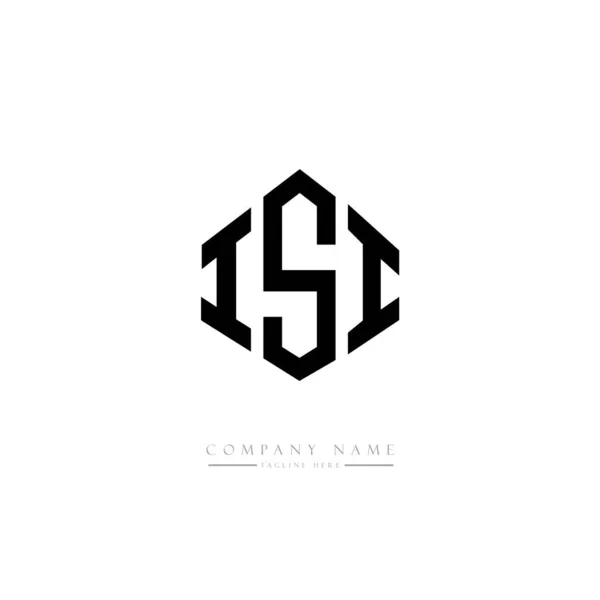 Design Logotipo Letras Isi Com Forma Polígono Design Logotipo Forma —  Vetores de Stock