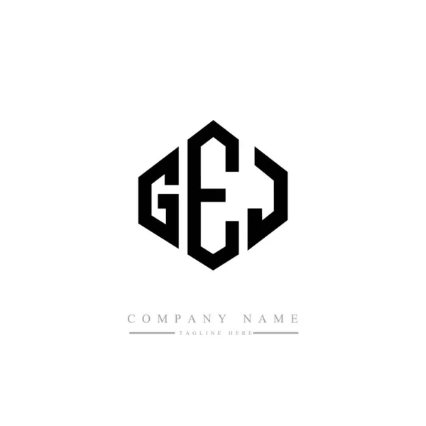 Gej Letters Logo Design Polygon Shape Cube Shape Logo Design — Stock Vector