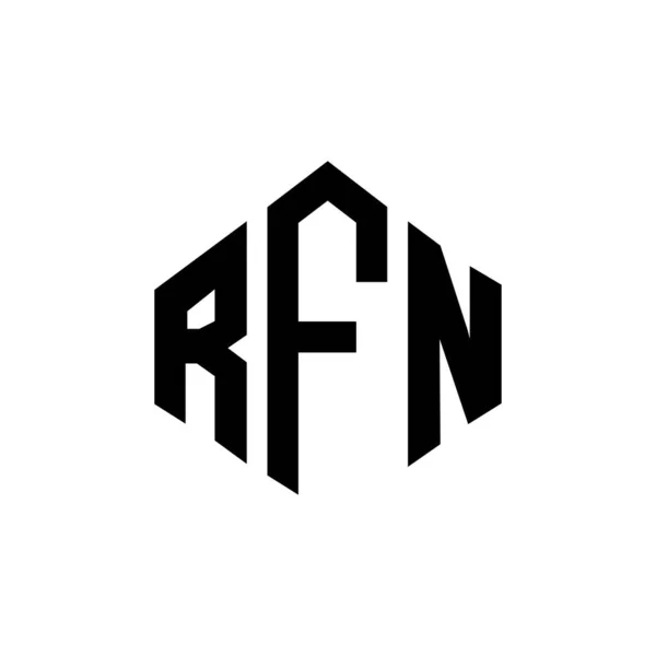 Logo Rfn Con Forma Poligonale Design Del Logo Forma Poligono — Vettoriale Stock