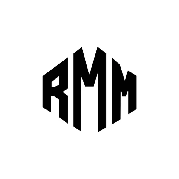 Rmm Letter Logo Design Polygon Shape Rmm Polygon Cube Shape — Διανυσματικό Αρχείο