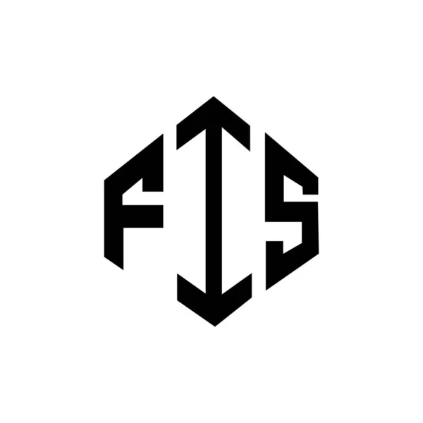 Fis Lettre Logo Design Avec Forme Polygone Fis Polygone Forme — Image vectorielle
