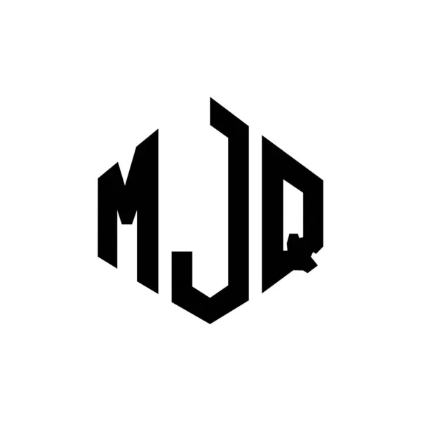 ポリゴン形状のMjqレターロゴデザイン Mjqポリゴンとキューブ形状のロゴデザイン Mjq六角形ベクトルロゴテンプレート白と黒の色 Mjqモノグラム ビジネスや不動産のロゴ — ストックベクタ
