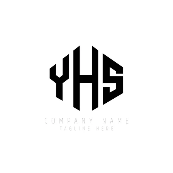 Yhs Letter Logo Design Polygon Shape Yhs Polygon Cube Shape — Stock Vector