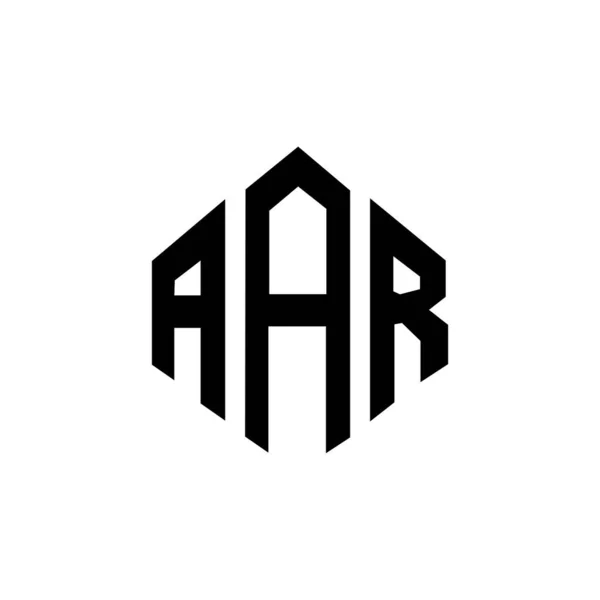 Aar Letter Logo Design Polygon Shape Aar Polygon Cube Shape — Wektor stockowy