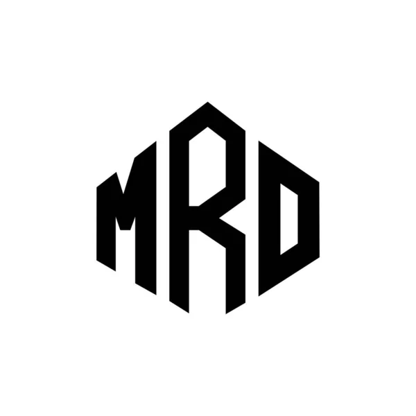 Mro Letter Logo Design Polygon Shape Mro Polygon Cube Shape — Vettoriale Stock