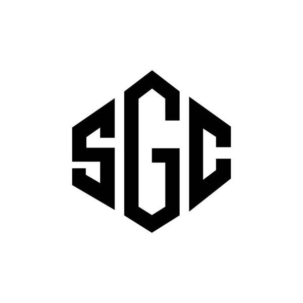 Sgc Letter Logo Design Polygon Shape Sgc Polygon Cube Shape — Stock Vector
