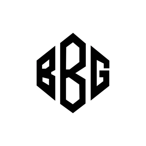 Bbg Letter Logo Design Mit Polygonform Bbg Polygon Und Würfelform — Stockvektor