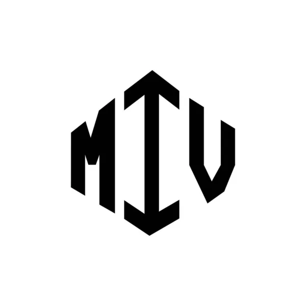 Miv Letter Logo Design Polygon Shape Miv Polygon Cube Shape — Stockový vektor