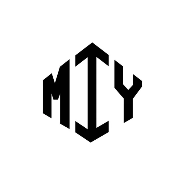 Miy Letter Logo Design Polygon Shape Miy Polygon Cube Shape — Stockový vektor