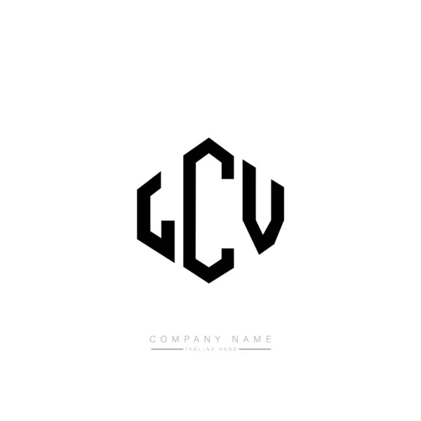 Lettres Lcv Logo Design Avec Forme Polygone Conception Logo Forme — Image vectorielle