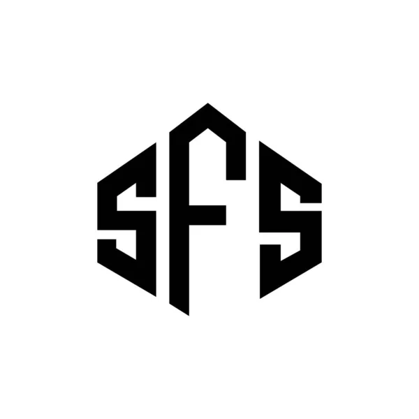Sfs Letter Logo Design Polygon Shape Sfs Polygon Cube Shape — Stock Vector