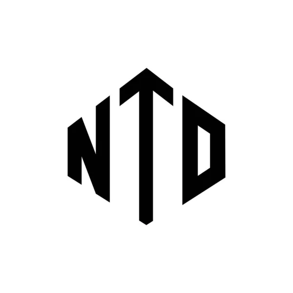 Nto Schriftzug Logo Design Mit Polygonform Nto Polygon Und Würfelform — Stockvektor