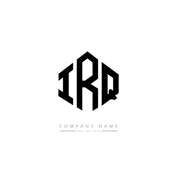 Irq Letter Logo Design Polygon Shape Cube Shape Logo Design — Stockový vektor