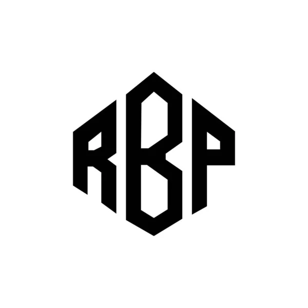 Rbp Letter Logo Design Polygon Shape Rbp Polygon Cube Shape — 스톡 벡터
